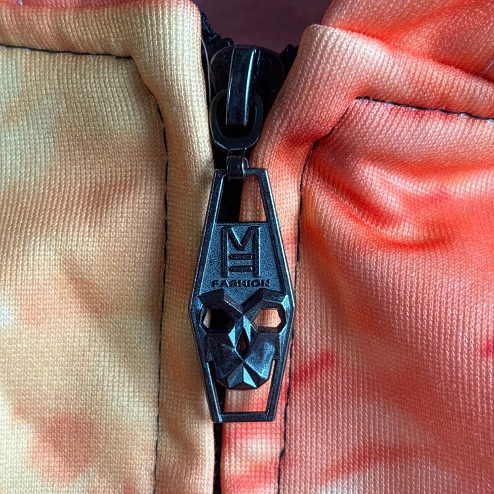 Mens Blaze Orange Camo Deer Hunting‎ Full Zip Hoodie Large